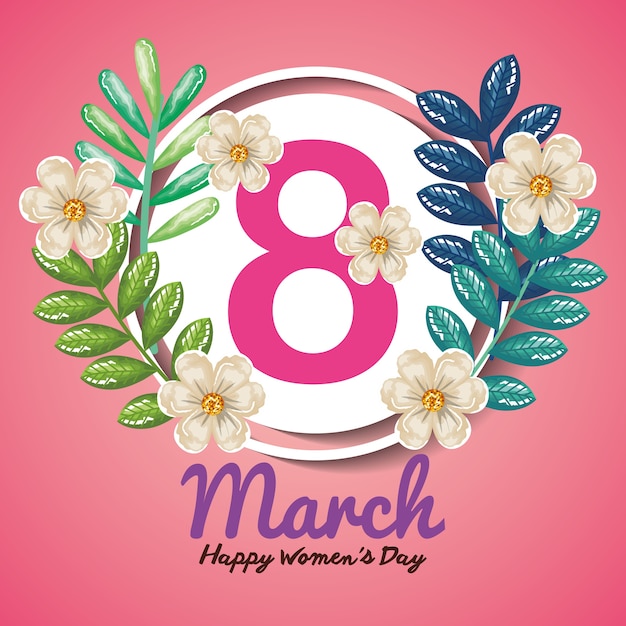 Vector happy womens day decoration