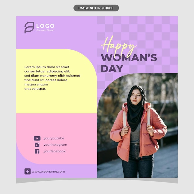 Vector happy womens day flyer