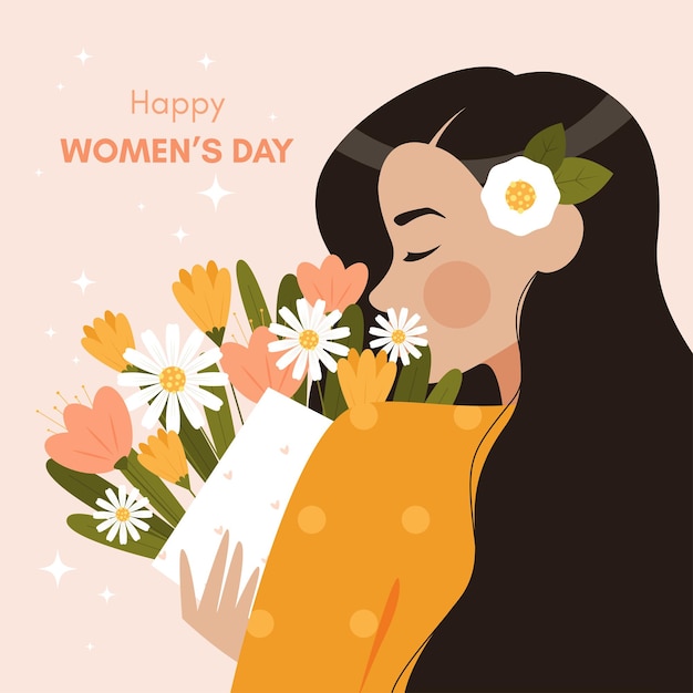 Vector happy womens day greeting card