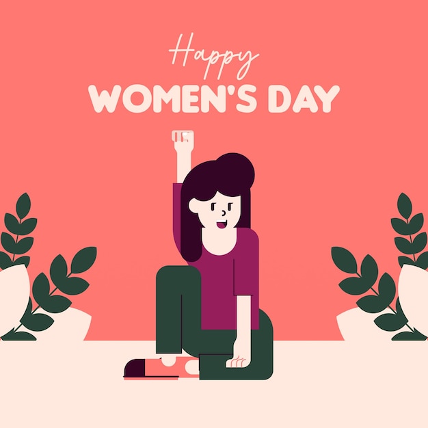 Happy womens day illustration background