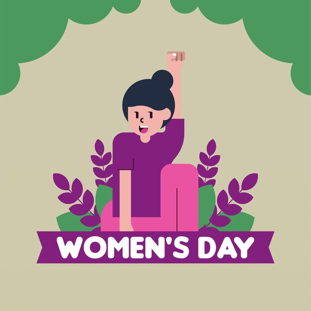 Happy womens day illustration background