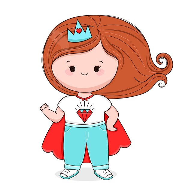 Happy womens day Illustration Vector Cute Girl Power