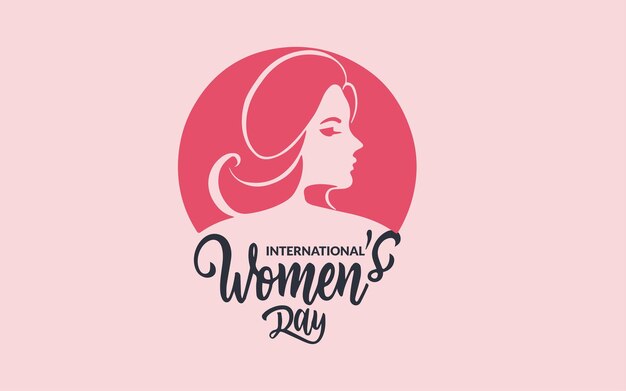 Happy womens day minimalist poster design template Happy Womens Day Typographical Design Elements