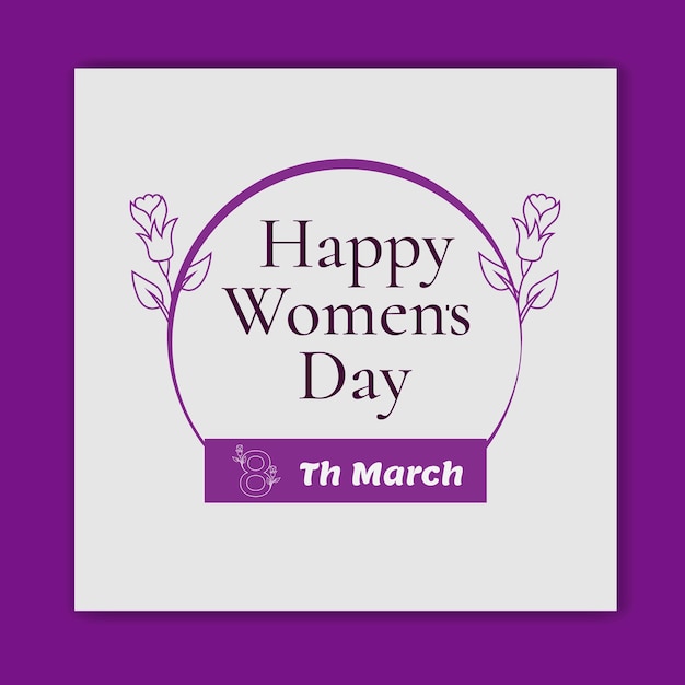 Happy womens day new social media template