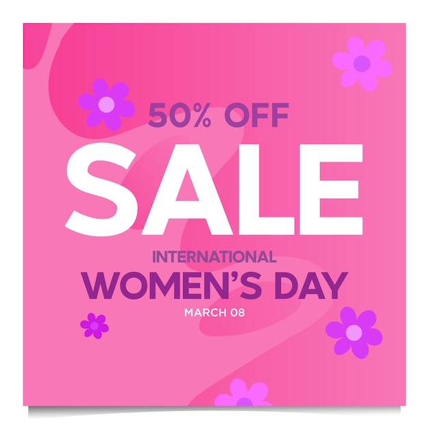 Vector happy womens day post template