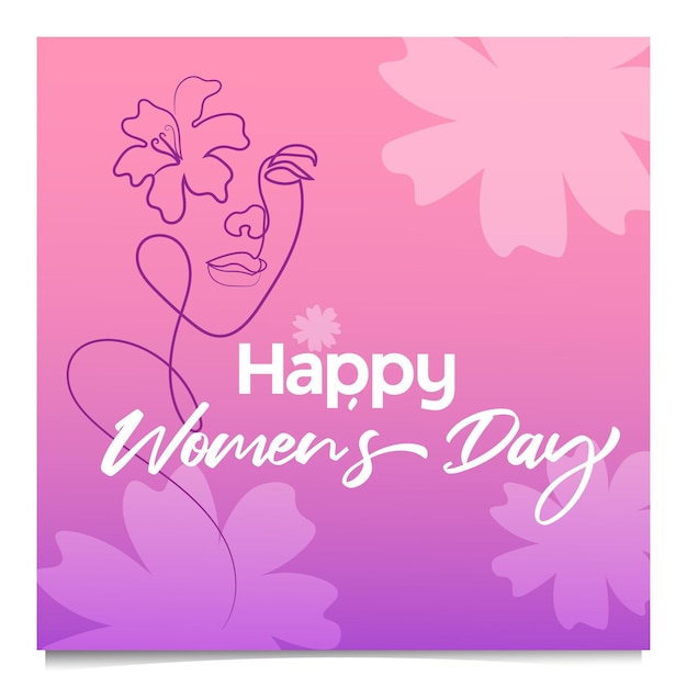 Vector happy womens day post template