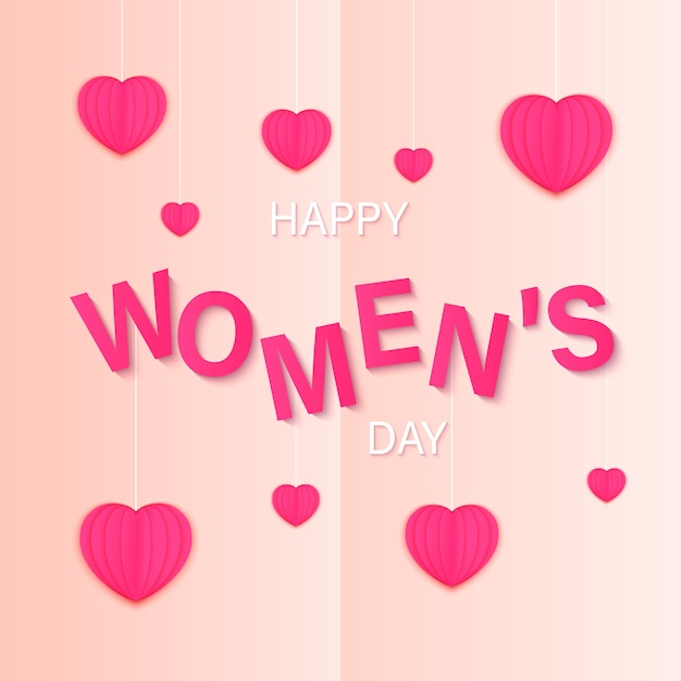 Happy womens day Typographical Background