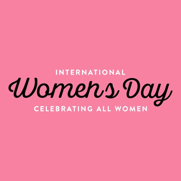 Happy Womens Day Vector Celebration and Recognition Typography Background