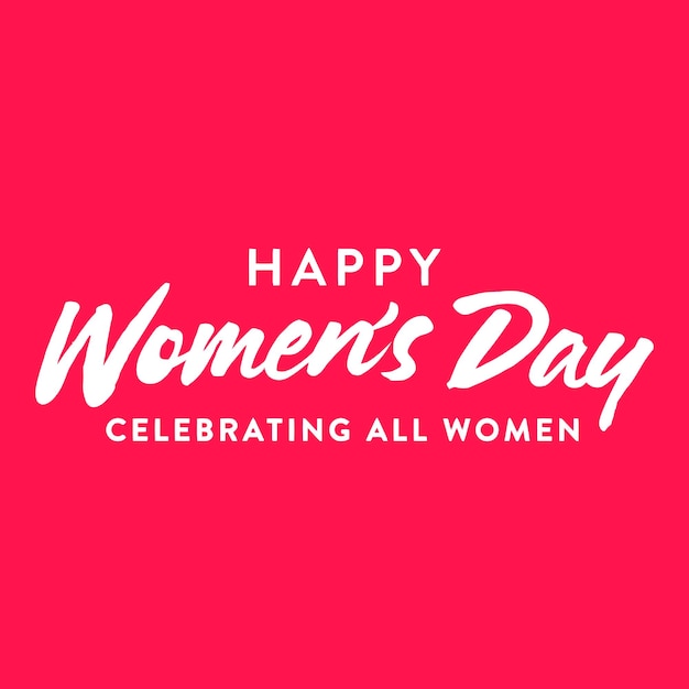 Happy Womens Day Vector viering en erkenning typografie achtergrond