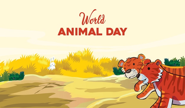 Happy World Animal Day, Wildlife Day, Animals on the planet, Wildlife sanctuary.