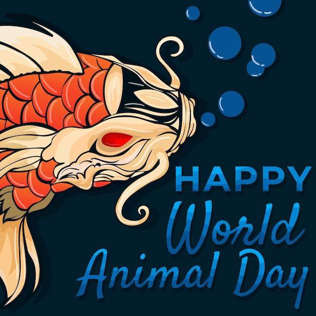 Vector happy world animal day