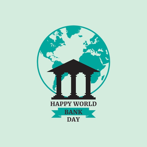 Счастливый день Всемирного банка векторные иллюстрации подходит для фона поздравительных открыток плакат и баннер