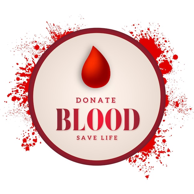 Happy World Blood Donor Day Red White Background Social Media Design Banner Free Vector