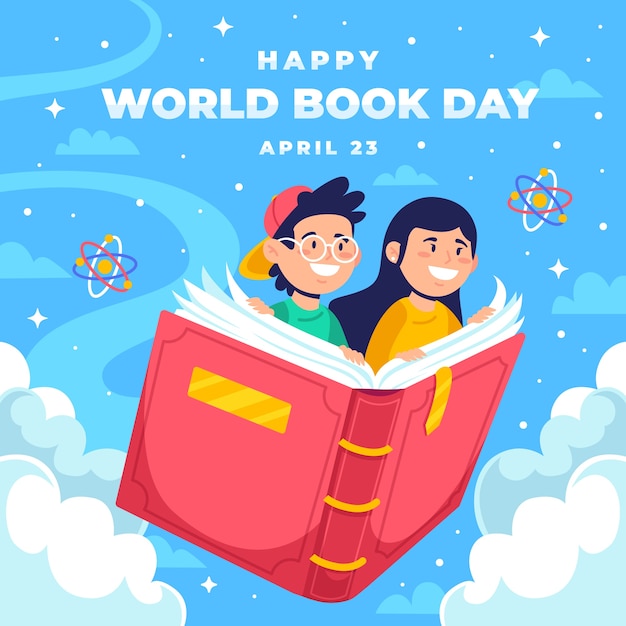 Premium Vector Happy world book day background