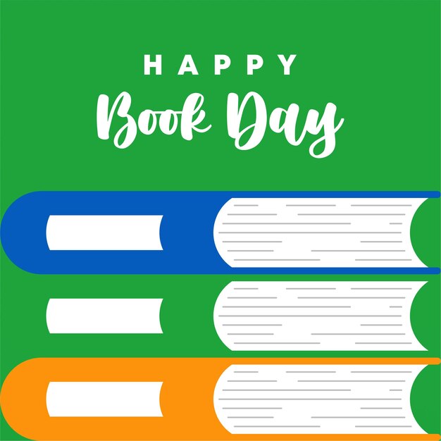 Vector happy world book day illustration background