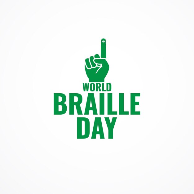 Happy World Braille Day vectorillustratie