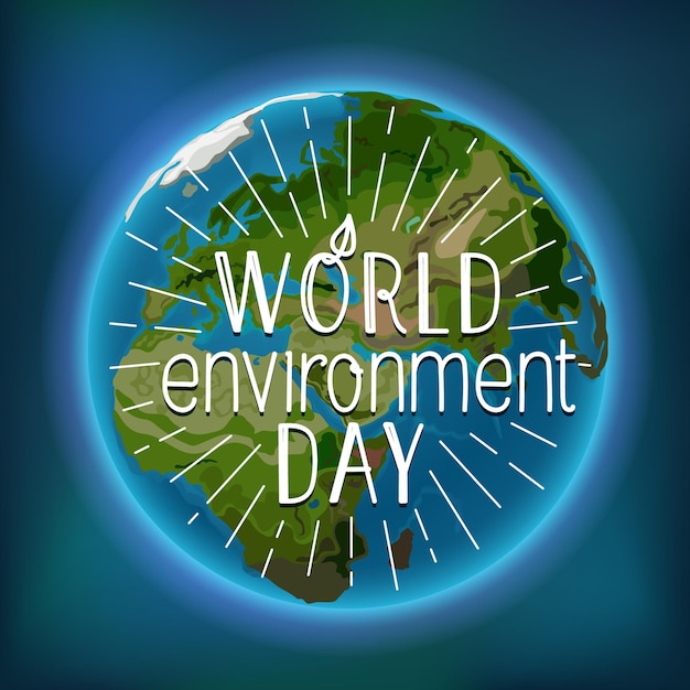 Vector happy world environment day card.