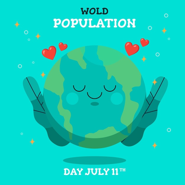 Happy world illustration