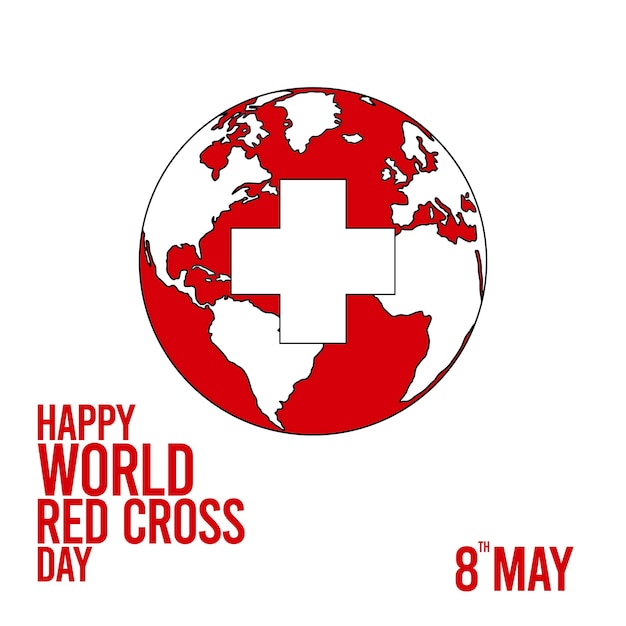 Felice giornata mondiale della croce rossa vettore