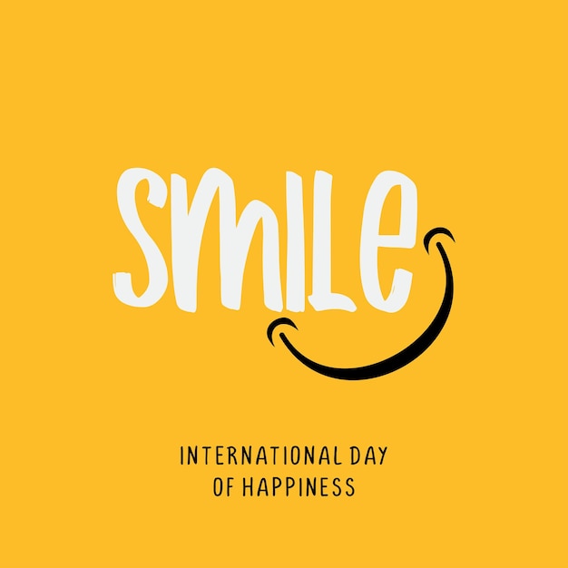 Happy world smile day banner Goed humeur Leuk concept Glimlach pictogram illustratie