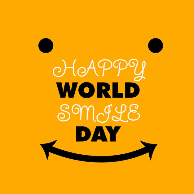 Vector happy world smile day vector social media post design