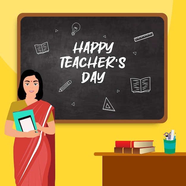 Happy World Teachers Day design vector illustration concept