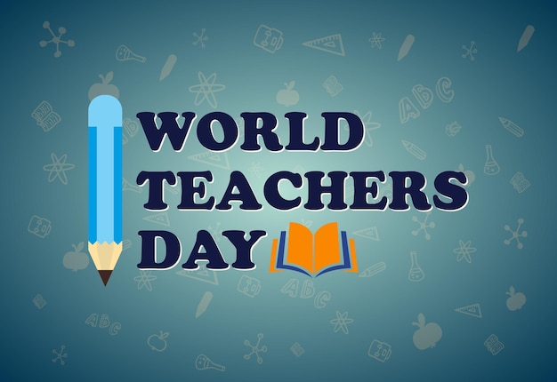 Illustrazione vettoriale della giornata mondiale degli insegnanti felice per banner opuscolo poster e biglietto di auguri
