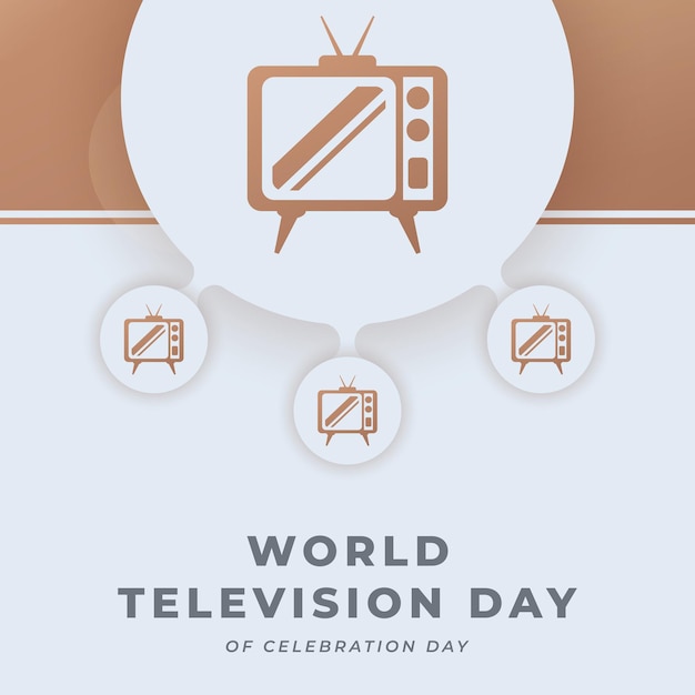 Happy World Television Day Celebration Design Illustration for Background Poster Banner Advertising