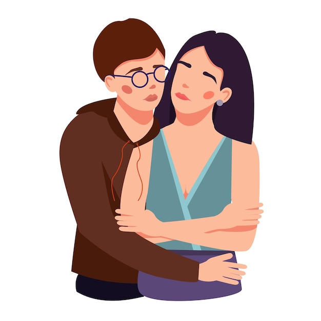 Couple Happy Line Pencil Drawing Vector. Love Man, Romantic Woman,  Lifestyle Young, Romance Two Relationship, Together Couple Happy Character.  People Illustration Royalty Free SVG, Cliparts, Vectors, and Stock  Illustration. Image 198216501.