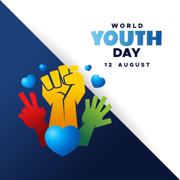 Happy Youth Day Banner Design