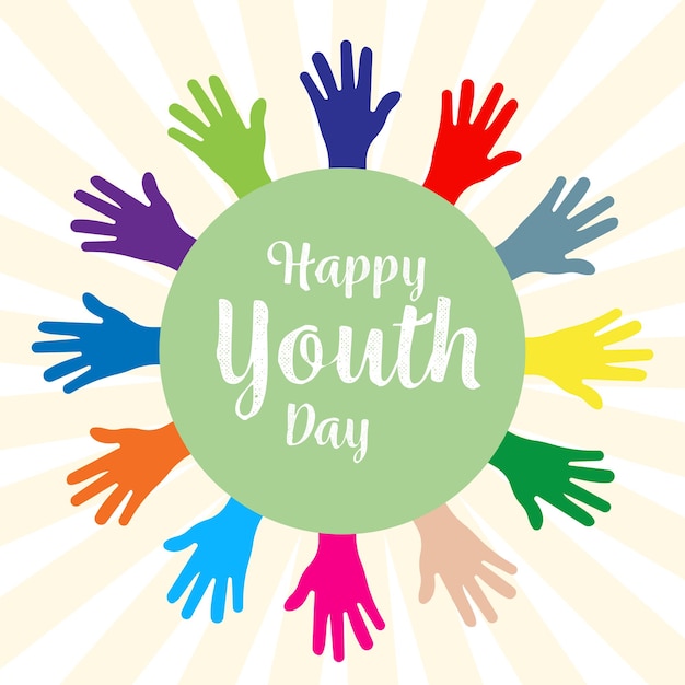 Happy Youth Day Images Wallpaper stockfoto's en vectorillustraties