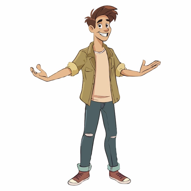 Happy Youth Day a young man happy for celebration Youth Day vector illustration