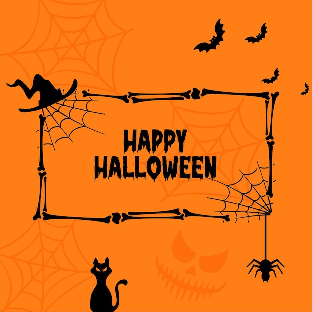 HappyHalloweenHorrorFestivalHanddrawn illustrationcreativedesignpartycard