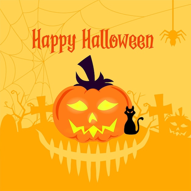 HappyHalloweenHorrorFestivalHanddrawn illustrationcreativedesignpartycard