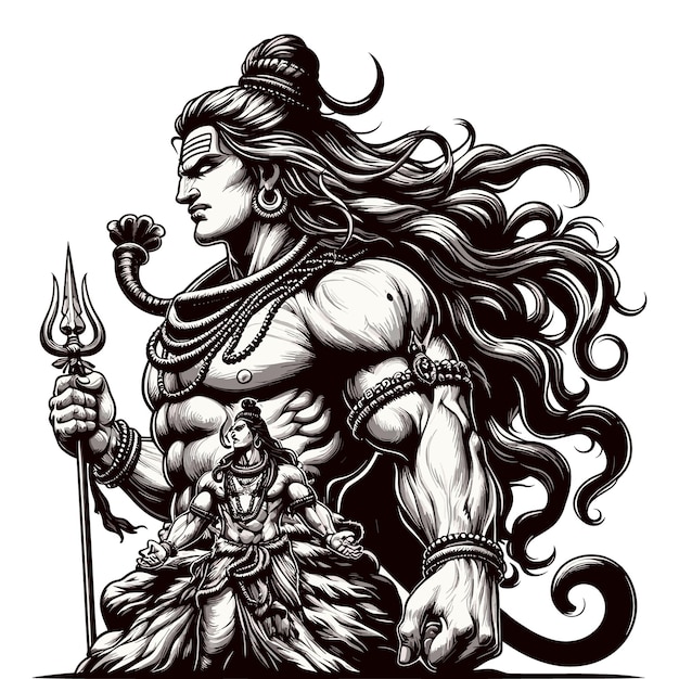 Vector har har mahadev vector chant for the destroyer mahashivratri vector illustration