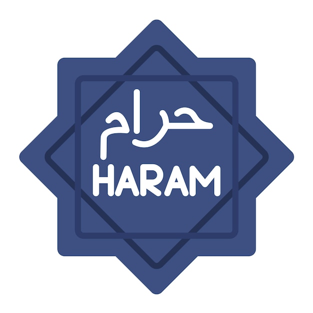 Illustrazione piatta di haram