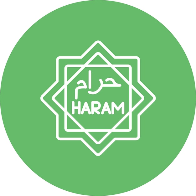 Vector haram icon vector afbeelding kan worden gebruikt voor ramadan