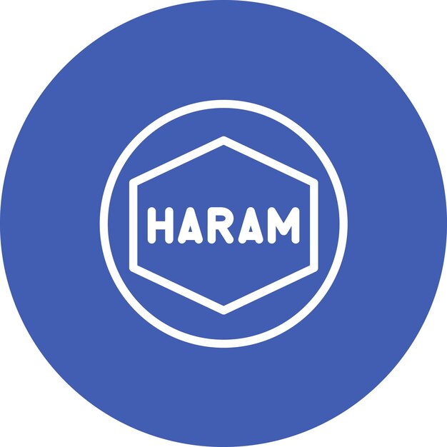 Vector haram vector icon illustration of ramadan iconset