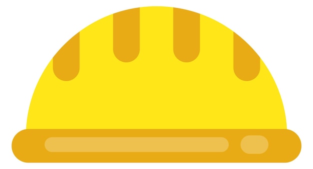 ベクトル ヘルメットアイコン黄色の建設労働者の機器