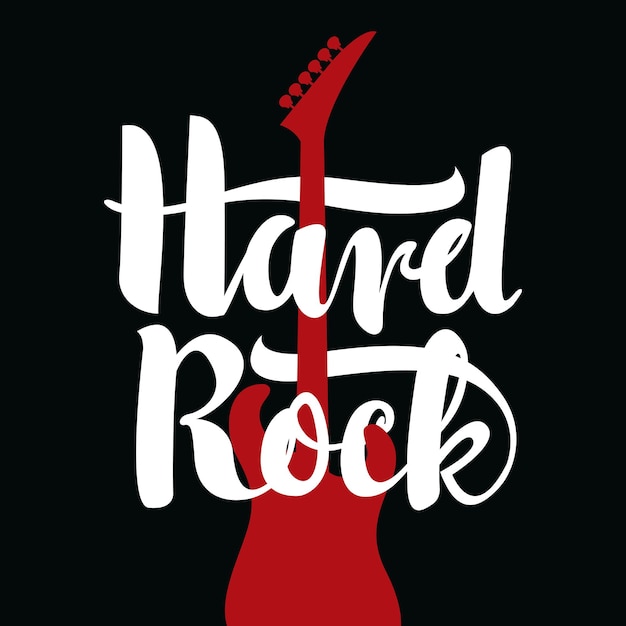 Vettore manifesto dell'hard rock