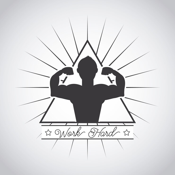 Vector hard werkontwerp, vector grafische illustratie eps10