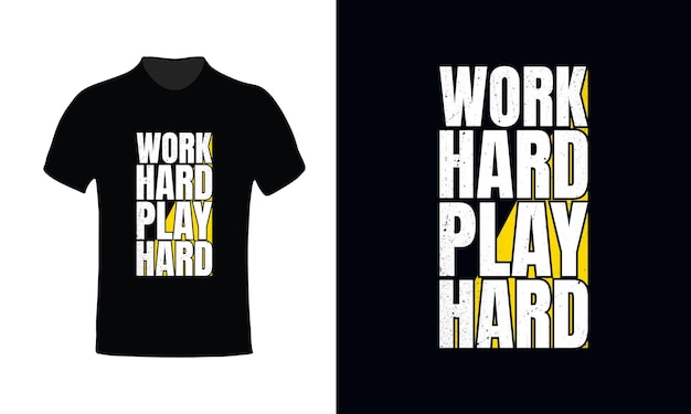 Hard work lettering t shirt