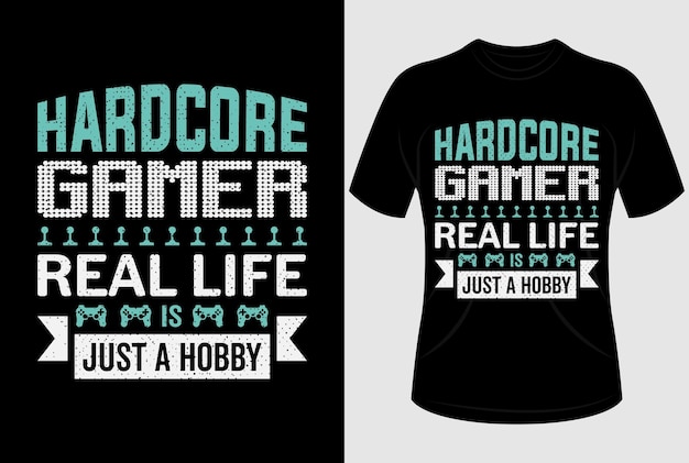 Life is a game hardcore gamer color green cream Vector Image