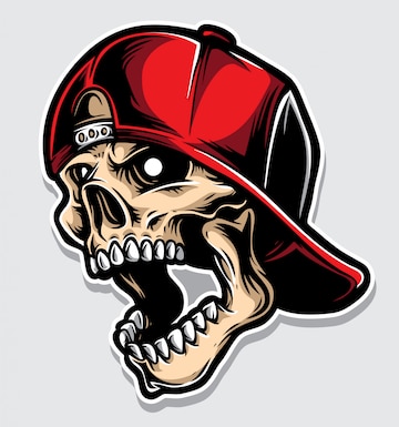 Premium Vector | Hardcore skull logo