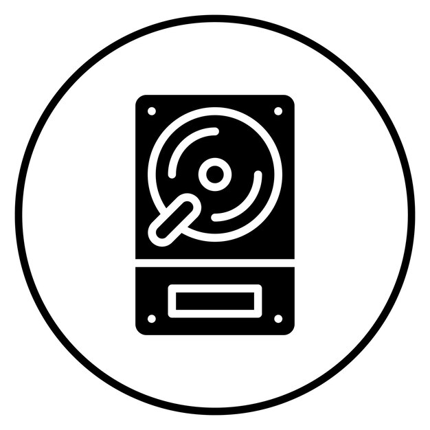 Harddisk vector icoon illustratie van Office Stationery icoon set