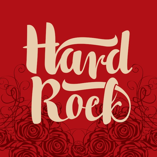 Hardrockposter met rozen