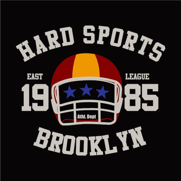 hards sport brooklyn nyc ontwerp typografie vectorillustratie