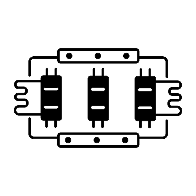 Vector hardware components line icon