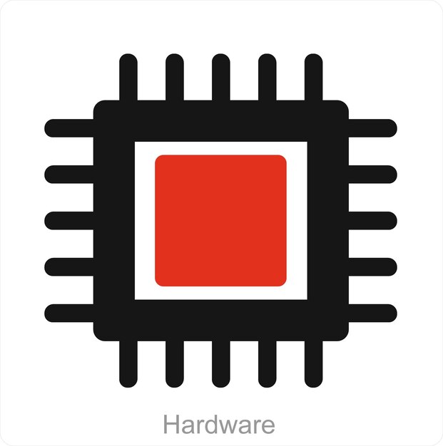 Концепция значка аппаратного обеспечения и процессора