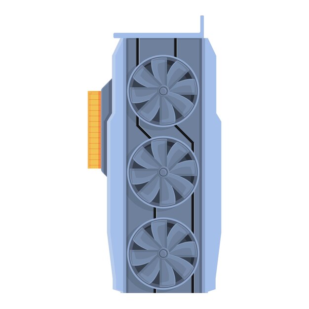 Hardware gpu-kaart pictogram Cartoon van hardware gpu-kaart vector pictogram voor webdesign geïsoleerd op een witte achtergrond